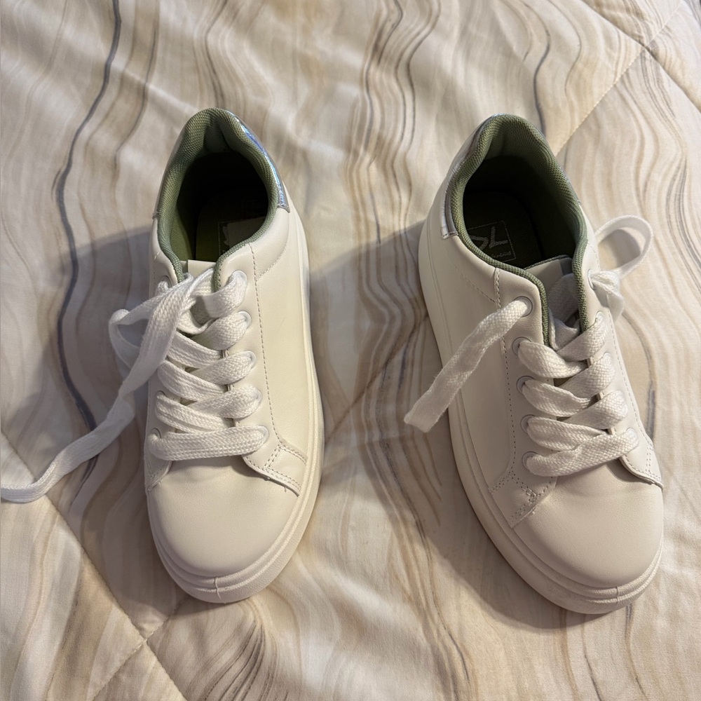 Dirty Laundry White Platform Sneakers